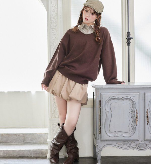  「シャツドッキングニット」|ニット・セーター|