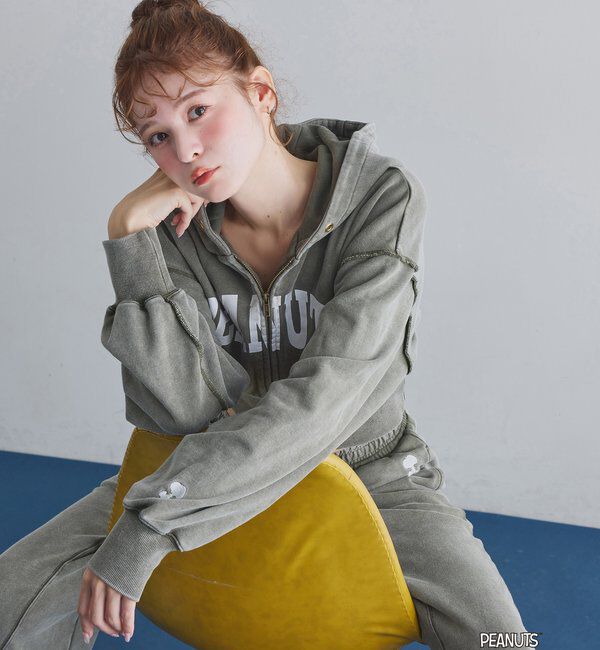  「【PEANUTSコラボ】スヌーピー刺繍入りスウェットパンツ」|その他|