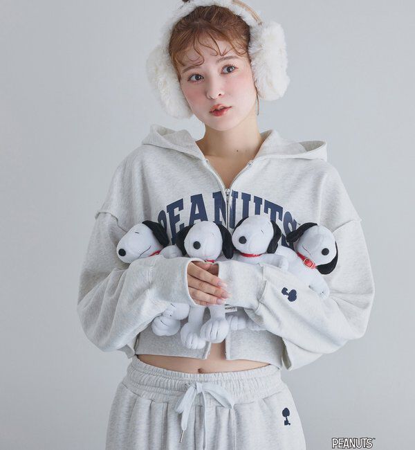  「【PEANUTSコラボ】スヌーピー刺繍入りスウェットパンツ」|その他|