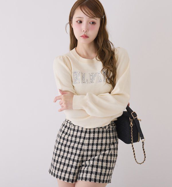  「キラキラビジューロゴニット」|ニット・セーター|