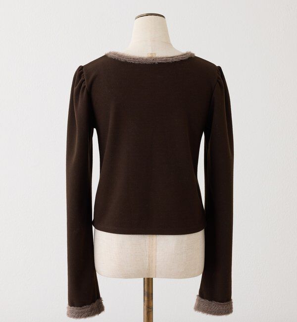  「フェザーシュシュ付きトップス」|プルオーバー|