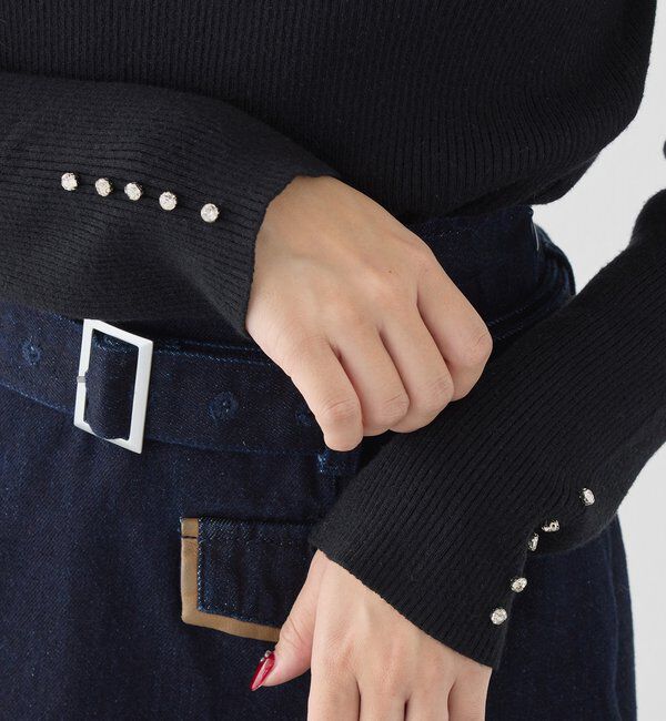  「袖ボタンプチハイニット」|ニット・セーター|