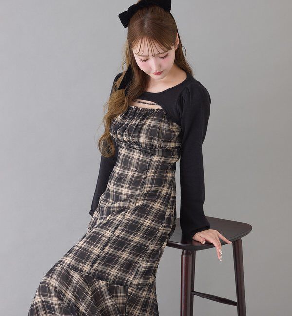  「２枚セットチェックワンピ」|ワンピース|