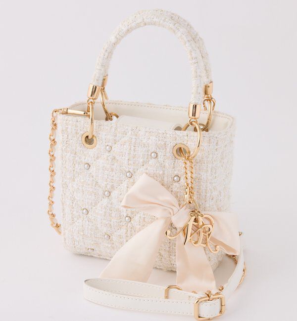  「チャーム付きキルティングミニバッグ」|ショルダー・メッセンジャー|