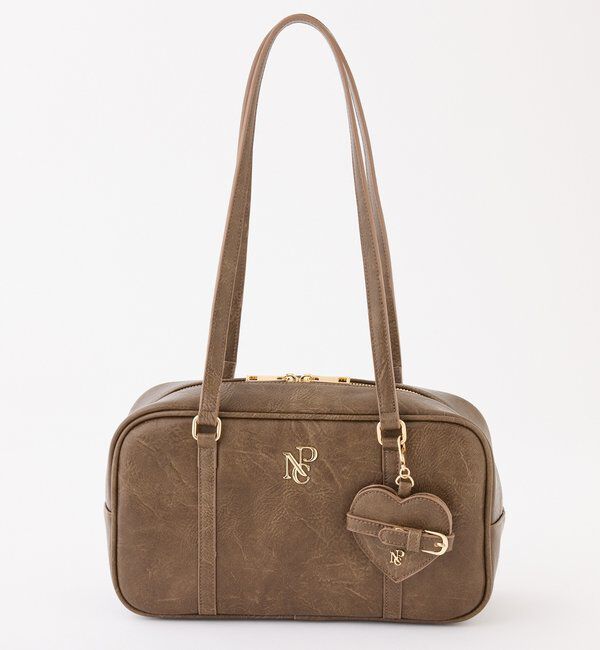  「ハートミラー付きスクエアボストンバッグ」|ショルダー・メッセンジャー|