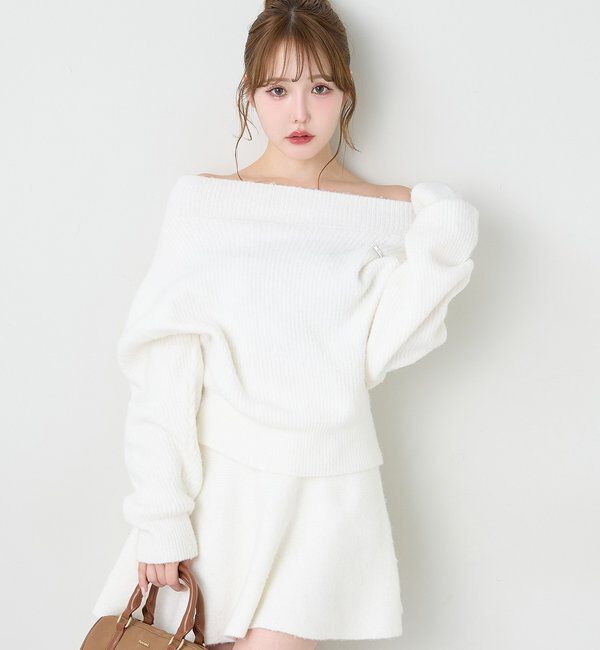  「オフショルニットセットアップ」|ワンピース|