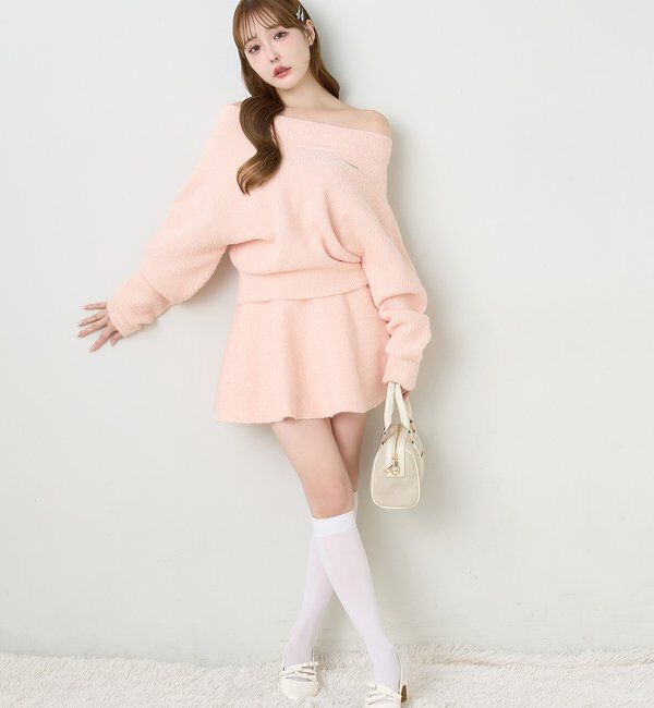  「オフショルニットセットアップ」|ワンピース|