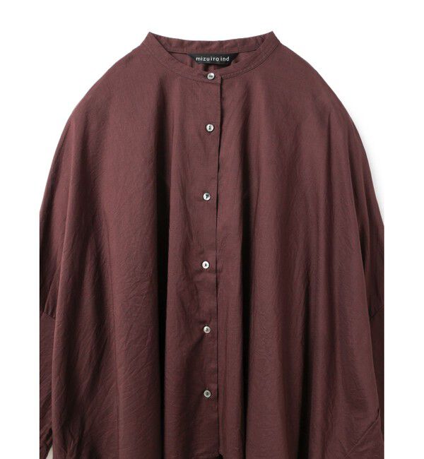 mizuiro ind「mizuiro ind バックギャザーワイドシャツ」|シャツ・ブラウス|