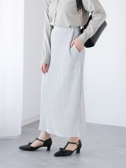 Te chichi TERRASSE「ラメ混カットプリーツスカート」|スカート|