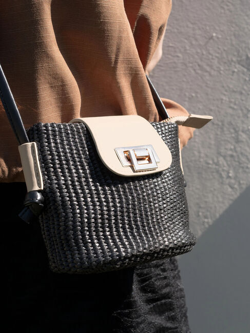 Te chichi TERRASSE「雑材ミニショルダーバッグ《2025summer catalog item》」|その他|ブラック