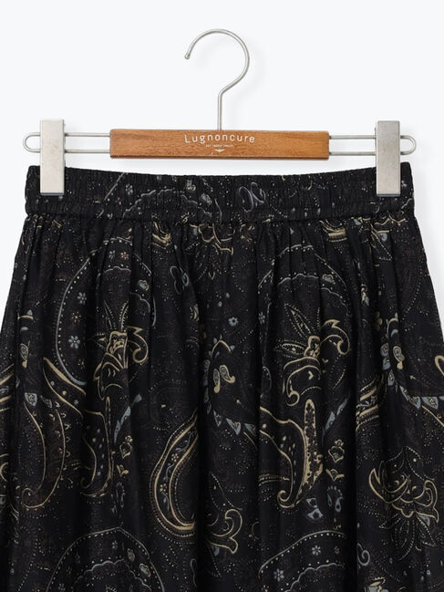 Lugnoncure「【INDIA made】無地/柄アソート切替ギャザースカート」|スカート|