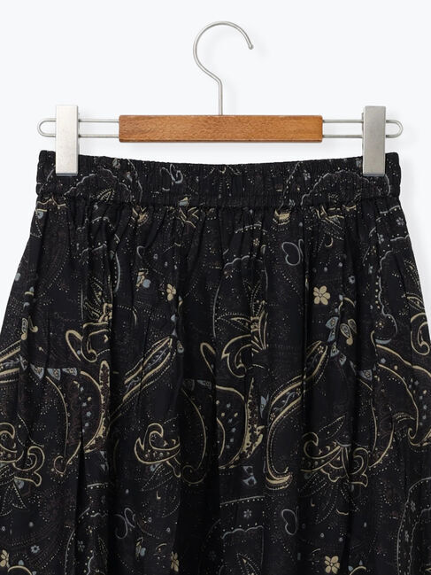 Lugnoncure「【INDIA made】無地/柄アソート切替ギャザースカート」|スカート|