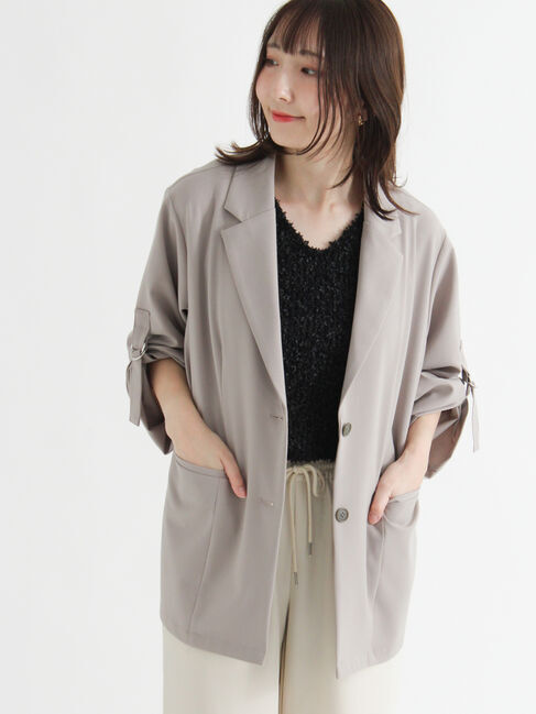 Te chichi TERRASSE「ロールアップテーラードジャケット《2025autumn catalog item》」|その他|ベージュ