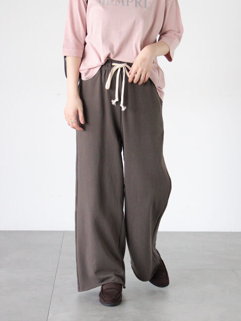Lugnoncure「スウェットワイドパンツ《2025autumn catalog item》」|その他|チャコールグレー
