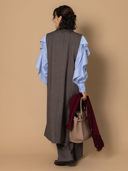 Te chichi「ツイードロングジレ（セットアップ可）」|ダウンベスト・ベスト|