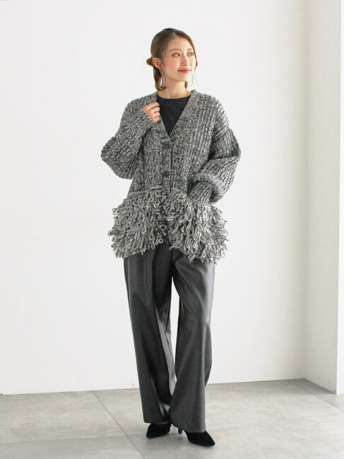 Te chichi「ループ編みVネックミドルカーディガン」|カーディガン|