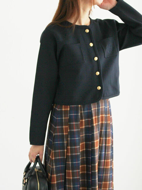 Te chichi「レタードポケットジャケットカーディガン」|カーディガン|ネイビー