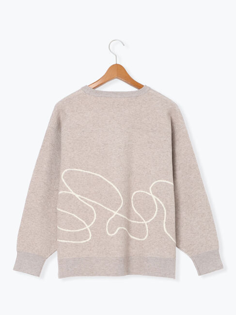 Lugnoncure「ライン入りジャカードワイドニット」|ニット・セーター|