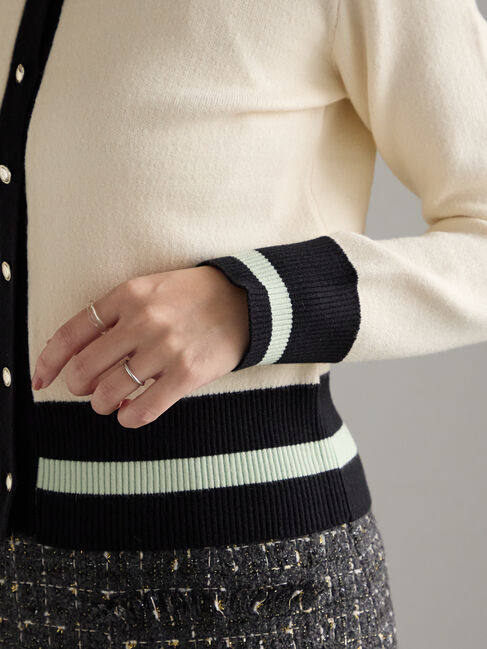 Te chichi「バイカラークラシカルカーディガン」|カーディガン|