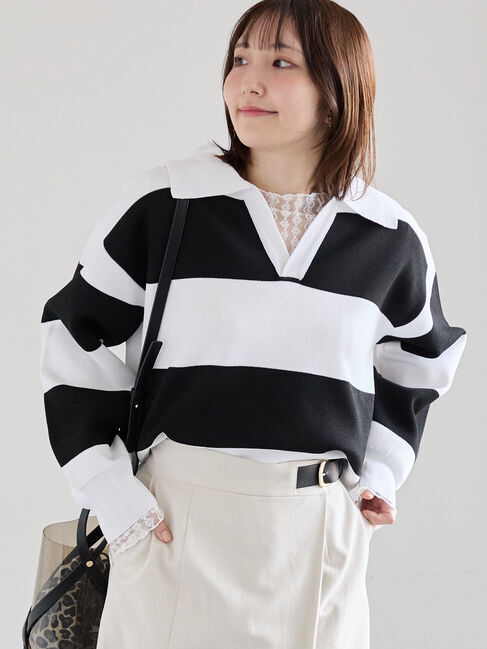 Te chichi「ラガーニット」|ニット・セーター|ボーダー