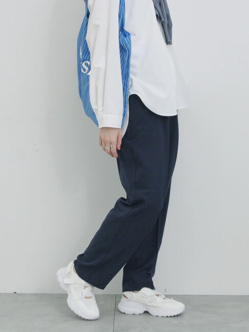 Samansa Mos2 blue「【イージーケア・吸水速乾】マルチスタイルテーパードパンツ」|その他|