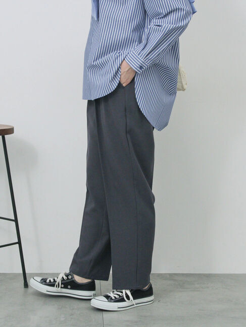 Samansa Mos2 blue「【イージーケア・吸水速乾】マルチスタイルテーパードパンツ」|その他|