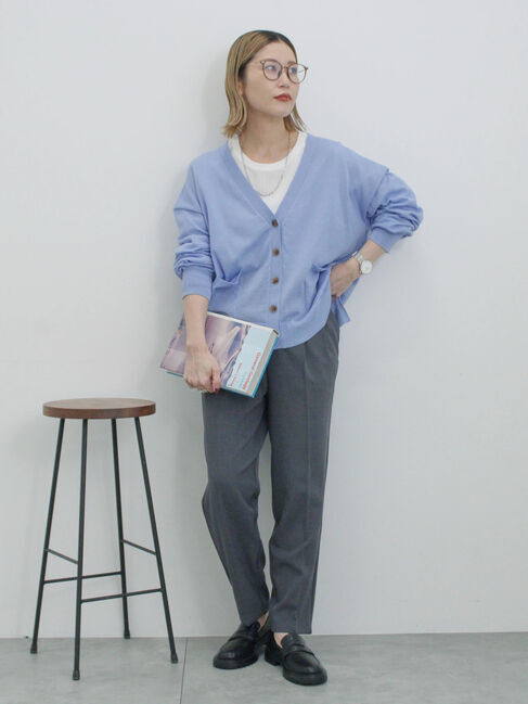 Samansa Mos2 blue「【イージーケア・吸水速乾】マルチスタイルテーパードパンツ」|その他|