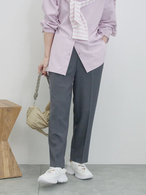 Samansa Mos2 blue「【イージーケア・吸水速乾】マルチスタイルテーパードパンツ」|その他|