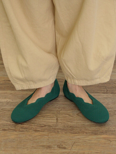 Samansa Mos2「ニットスカラップバレエシューズ」|ビジネス・ドレスシューズ|