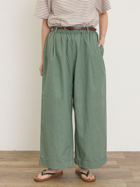 Samansa Mos2「【S/Mサイズ】ベルト付きチノワイドパンツ」|その他|