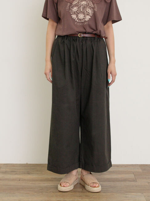 Samansa Mos2「【S/Mサイズ】ベルト付きチノワイドパンツ」|その他|