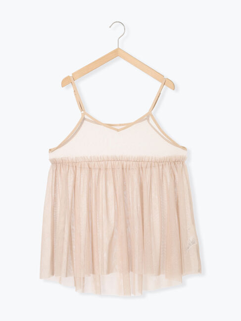 Samansa Mos2 blue「ラメチュールビスチェ」|シャツ・ブラウス|