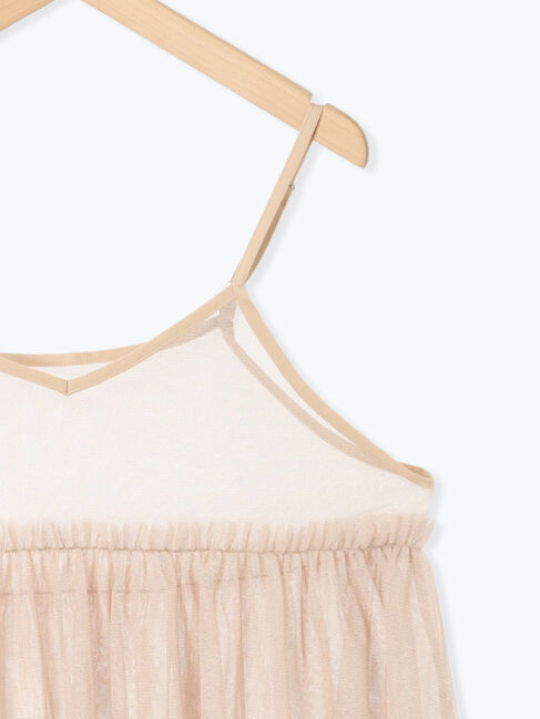 Samansa Mos2 blue「ラメチュールビスチェ」|シャツ・ブラウス|