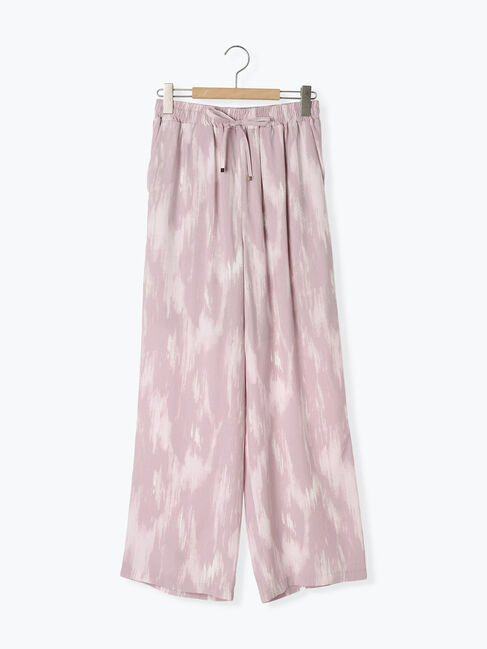 Samansa Mos2 blue「【接触冷感】水彩柄イージーパンツ」|その他|