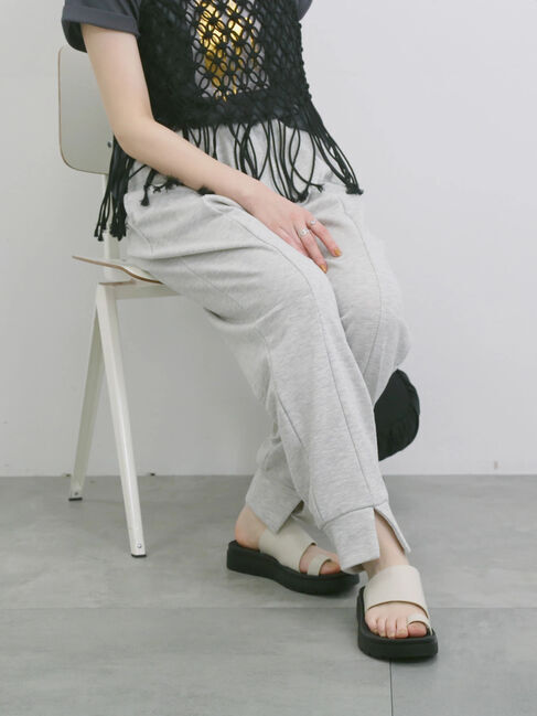 Samansa Mos2 blue「◎裏毛センタースリットパンツ」|その他|