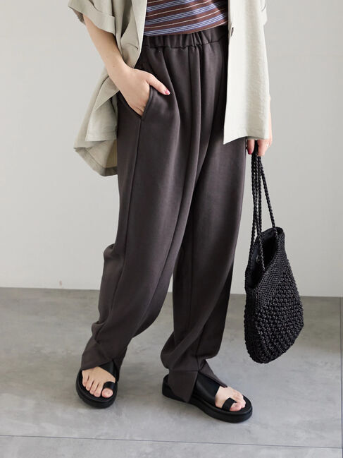 Samansa Mos2 blue「◎裏毛センタースリットパンツ」|その他|