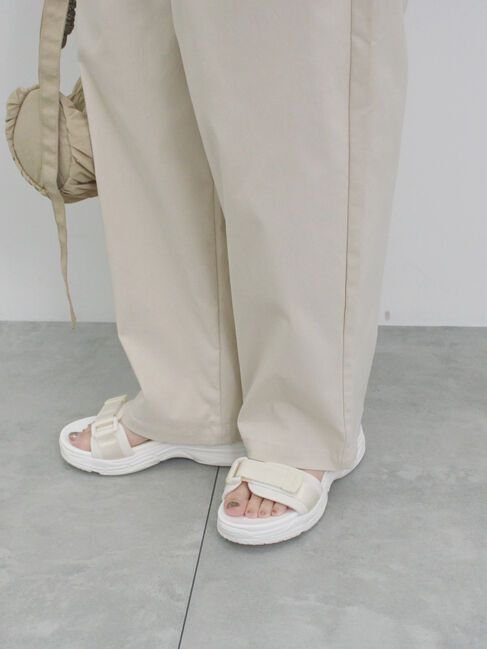 Samansa Mos2 blue「ストレッチタックカーブパンツ」|その他|