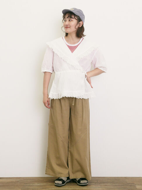 Samansa Mos2「◎ラウンドヘムボーダーカットソー」|Tシャツ・カットソー|