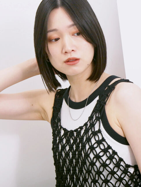 Samansa Mos2 blue「◎アメリカンスリーブタンク」|Tシャツ・カットソー|