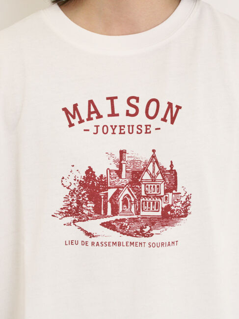 Samansa Mos2「建物プリントTシャツ」|Tシャツ・カットソー|