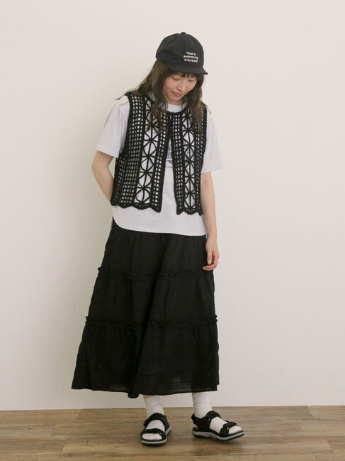 Samansa Mos2「フリルティアードスカート」|スカート|