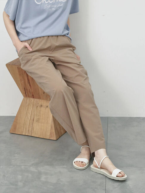 Samansa Mos2 blue「ハイウエストワイドイージーパンツ」|その他|