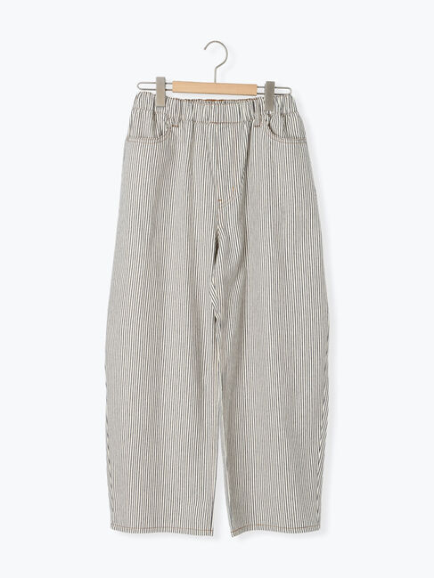 Samansa Mos2「【S/M/Lサイズ】刺繍デニム/ヒッコリーカーブパンツ」|その他|