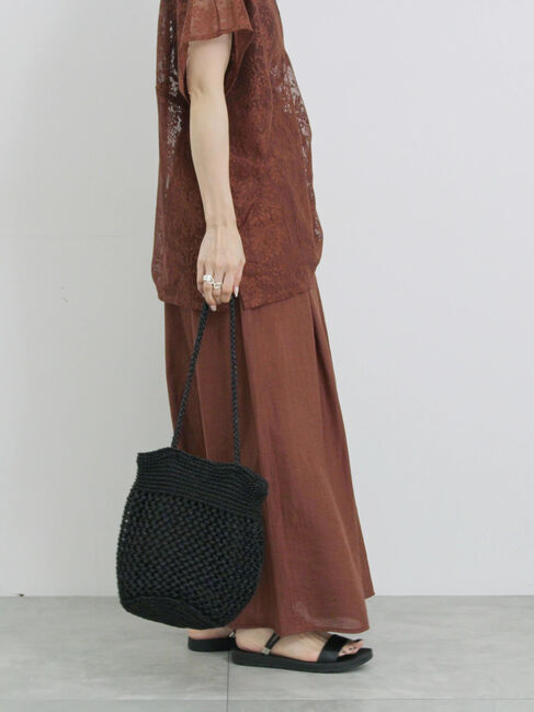 Samansa Mos2 blue「楊柳ガウチョパンツ」|その他|