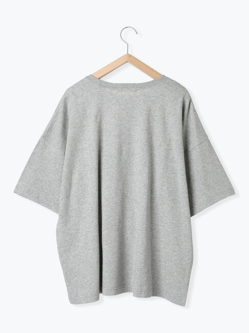 Samansa Mos2 blue「◎箔プリントTシャツ」|Tシャツ・カットソー|