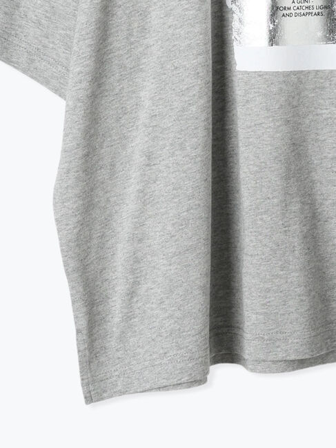 Samansa Mos2 blue「◎箔プリントTシャツ」|Tシャツ・カットソー|