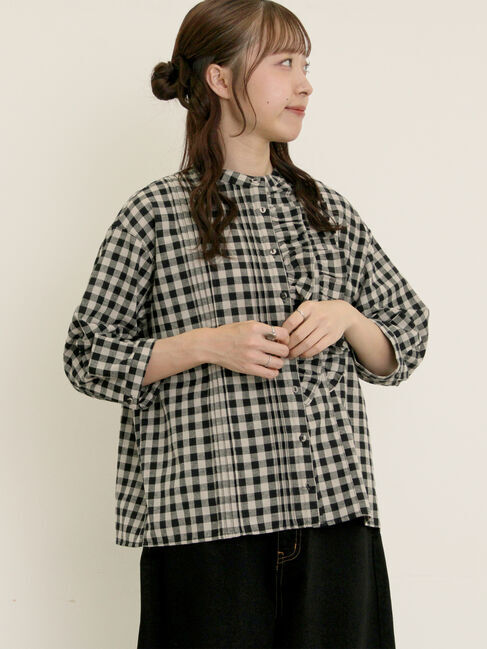 Samansa Mos2「フリルアシンメトリーブラウス」|シャツ・ブラウス|