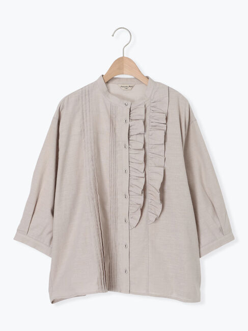 Samansa Mos2「フリルアシンメトリーブラウス」|シャツ・ブラウス|