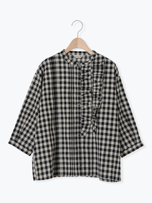 Samansa Mos2「フリルアシンメトリーブラウス」|シャツ・ブラウス|