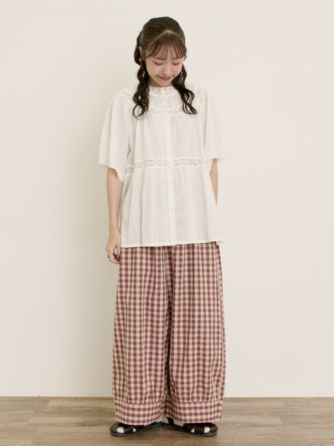 Samansa Mos2「レースティアードチュニックブラウス」|シャツ・ブラウス|